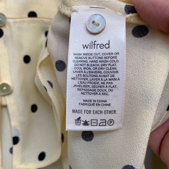 ❗️SOLD❗️Wilfred Polka Dot Prairie Blouse Size S - Picture 7 of 9